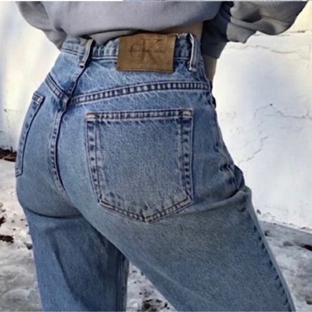 Vintage Calvin Klein High Waisted Jeans Moms Jeans Style Sz 6 100% Cotton